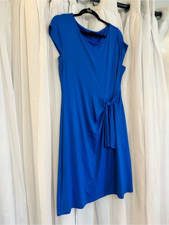 Talbots Dresses & Skirts - Talbots Cap-Sleeve Royal Blue Tie-Waist Dress size 12”